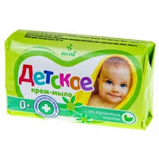 Мыло туалетное твердое 'ВЕСНА Детское' крем-мыло регенерирующее (с экстрактом череды), 90, ном.6114