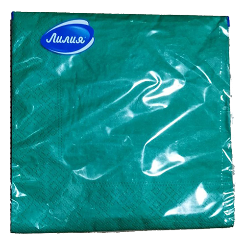 Салфетки Лилия Зеленый 2сл 33х33 20 листов 15 в тр.уп. Зеленый