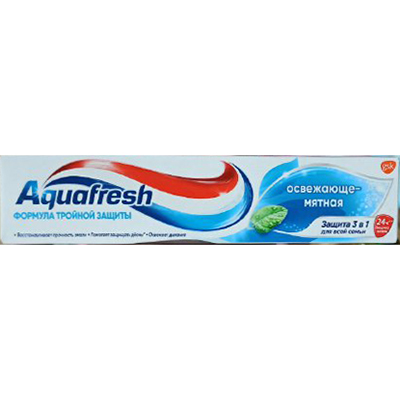 Aquafresh Зубная паста "Освежающе- мятная" 100мл /12шт