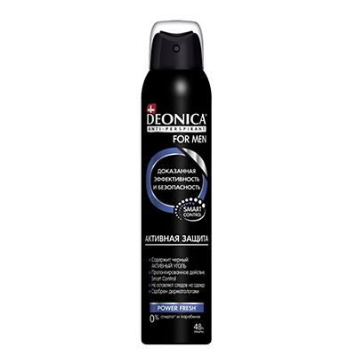DEONICA FOR MEN Пена для бритья Активная защита с черным углём, 240 мл