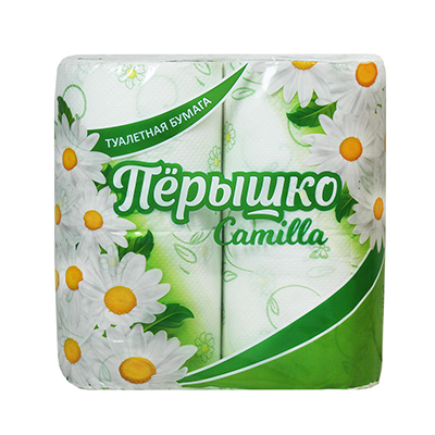 Туалетная бумага Лилия Ромашка 2сл 4рул*12, белый цв.
