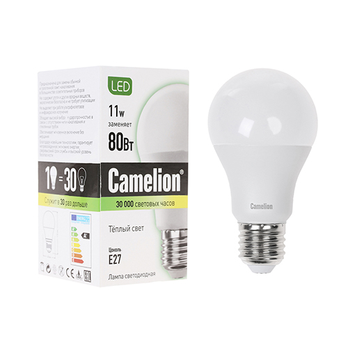 Camelion Эл.лампа светодиодная LED11-А60/845/E27 (11Вт 220В)