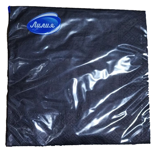 Салфетки Лилия Черный 2сл 33х33 20 листов 15 в тр.уп. Черный