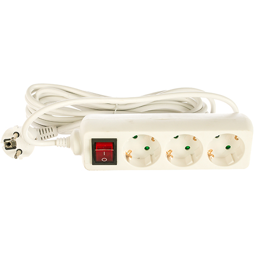 Volsten Эл.Удлинитель S 5 гнезд ZDV выключ. 3 м 10А 2200Вт 1шт.