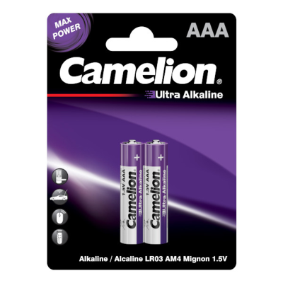 Camelion Батарейка LR03 Ultra BL-2 1.5B LR-03-BP2UT 2шт *12 /14983