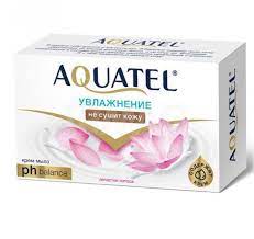 AQUATEL Крем-мыло туалетное твердое "Лепестки лотоса" 90гр. 6231