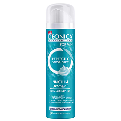 DEONICA FOR MEN Гель для бритья Чистый эффект, 200 мл