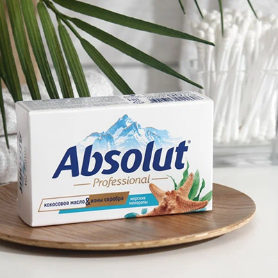 ABSOLUT Мыло туалетное твердое Professional морские минералы 90гр. 6248