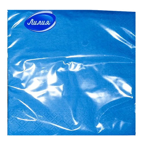 Салфетки Лилия Голубой 2сл 33х33 20 листов 15 в тр.уп. Голубой