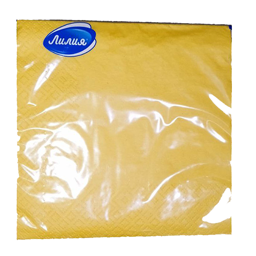 Салфетки Лилия Желтый 2сл 33х33 20 листов 15 в тр.уп. Желтый