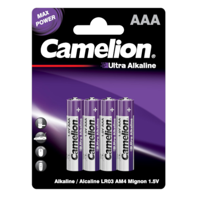 Camelion Батарейка LR03 Ultra BL-4 1.5B LR-03-BP4UT 4шт *12 /14985