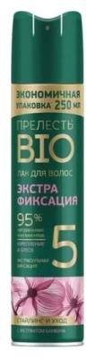 Прелесть BIO Лак для волос экстрафиксация с экстрактом бамбука 250см3/12  /21-020