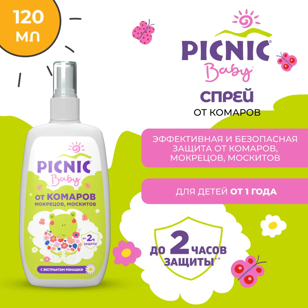 Picnic Baby Спрей от комаров 120 мл (12)