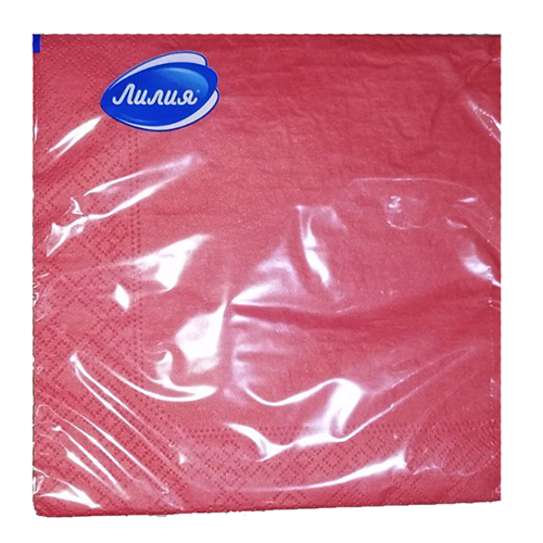 Салфетки Лилия Красный 2сл 33х33 20 листов 15 в тр.уп. Красный