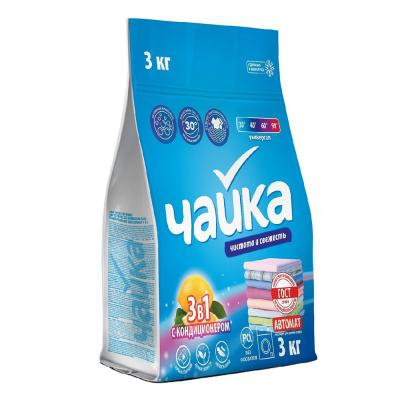 Чайка Стиральный порошок автомат 3в1 с кондиционером "Лимон" 3кг