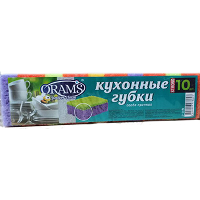 ORAMS Кухонные губки особо прочные STRONG 10шт