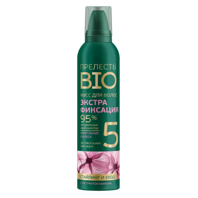 Прелесть BIO Мусс для укладки волос "Сильная фиксация" 160 см3