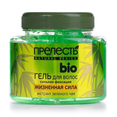 Прелесть BIO Гель для укладки волос "Жизненная сила" с экстрактом зеленого чая 250мл.(12шт)  /21-007