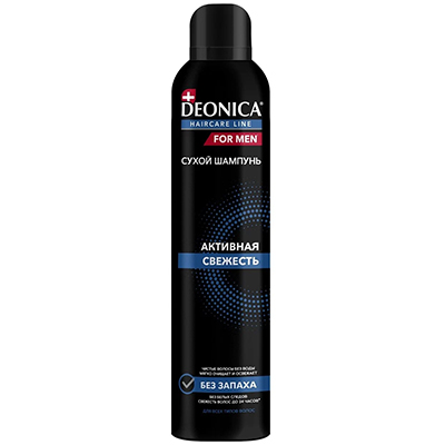 DEONICA FOR MEN Сухой шампунь Активная свежесть, 250 мл