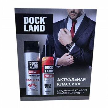 DOCKLAND Подарочный набор "Актуальная классика" (пена для бритья + дез.спрей) 2024