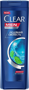 CLEAR Шампунь мужской "Ледяная свежесть с ментолом" 400мл