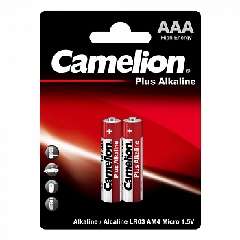 Camelion Батарейка LR03 Plus Alkaline BL-2 LR03-BP2 1.5B  (AAA) (2шт/уп) *12 /1651