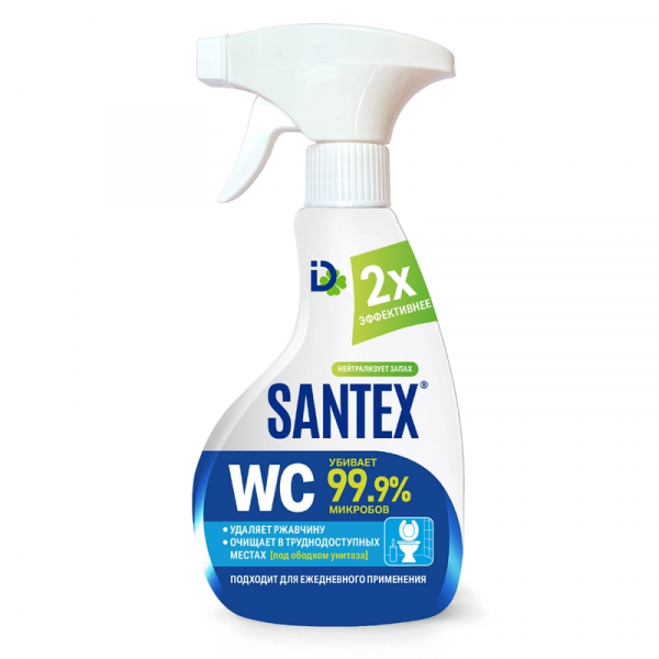 SANTEX WC Средство для чистки туалетов с антибактериальным эффектом (спрей) 380гр *12