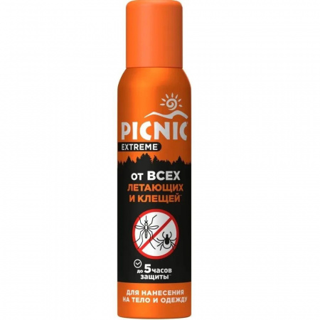 Picnic Extreme Аэрозоль от всех летающих насекомых и клещей в а/у. 150 мл