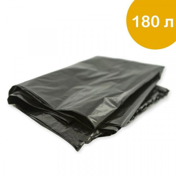 Мешки мусорные 180 л. Виконт прочные с завязками 1/10 (10 шт/к)