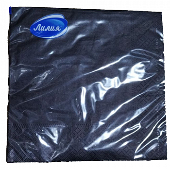 Салфетки Лилия Черный 2сл 33х33 20 листов 15 в тр.уп. Черный