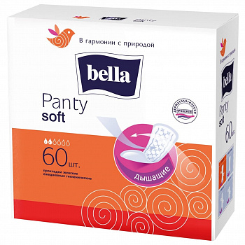 BELLA Женские гигиенические прокладки ежедневные "Panty Soft" (60шт) 5900516312084*12