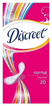 DISCREET ALL DAYS Normal Женские гигиенические прокладки ежедневные 20шт 83737300/165798