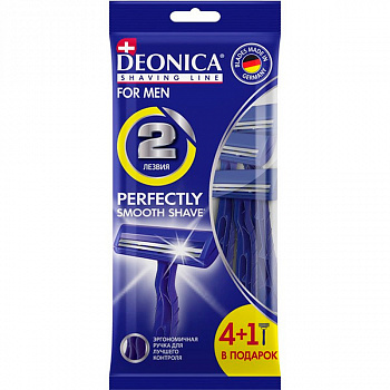 DEONICA FOR MEN Бритва одноразовая безопасная "Стандарт" 5 шт (10)