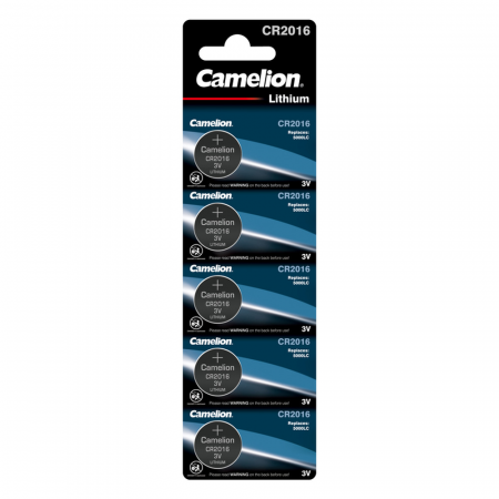 Camelion Батарейка литиевая CR2016 BL-5 (CR2016-BP5.3V) 5шт,