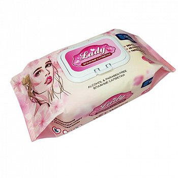 СИСТЕМА Влажные салфетки "LADY" 120шт /12шт/ 