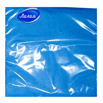 Салфетки Лилия Голубой 2сл 33х33 20 листов 15 в тр.уп. Голубой