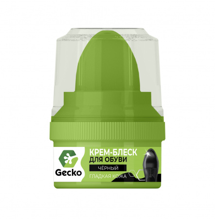 GECKO Крем-блеск для обуви  Черный 60 мл
