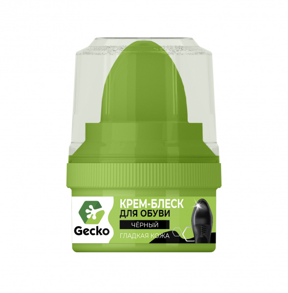 GECKO Крем-блеск для обуви  Черный 60 мл