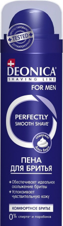 DEONICA FOR MEN Пена для бритья Комфортное бритье 240 мл со стикером