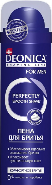 DEONICA FOR MEN Пена для бритья Комфортное бритье 240 мл со стикером