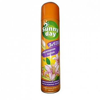 Sunny Day Освежитель воздуха "Роскошная лилия" 300 мл  *12