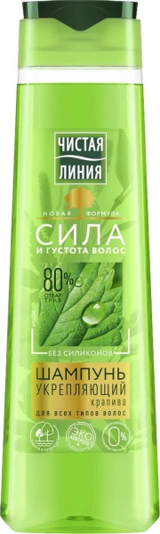 Чистая линия Шампунь Крапива 400мл (12шт)