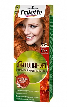 Palette Краска для волос фитолиния 390 "Светлая медь"