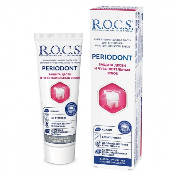 ROCS Зубная паста PERIODONT Защита десен и чувствительных зубов 94гр./18