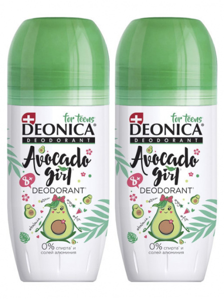 DEONICA FOR TEENS Дезодорант Avocado Girl, 50 мл (ролик)