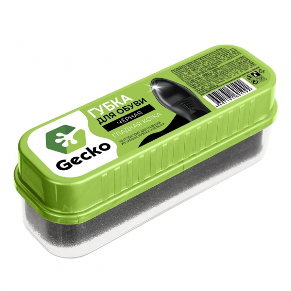 GECKO Губка для обуви  Черная