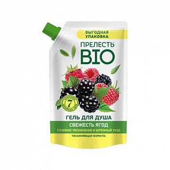Гель для душа "Прелесть Био" " Свежесть ягод"  1л Дойпак *6 /21-179