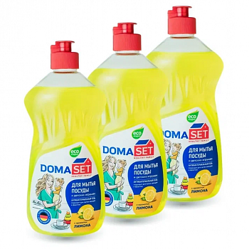 DOMA Set Средство для мытья посуды и детских игрушек "Лимон" 450мл   /21шт