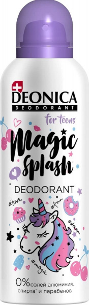 DEONICA FOR TEENS Дезодорант Magic Splash, 125 мл (спрей)
