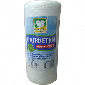 Чистый лист Полотенце белое 60шт 1уп/12шт